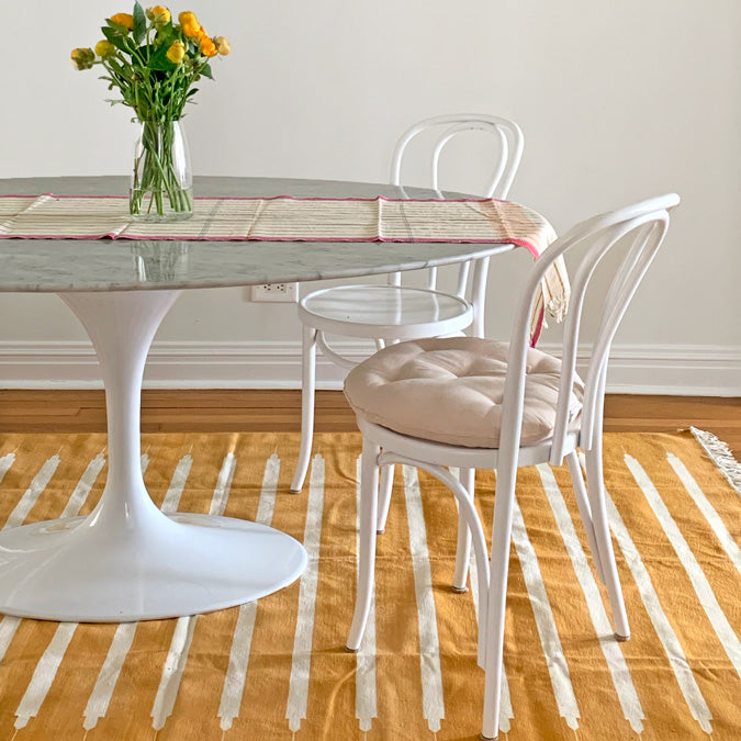 Honey Stripe Dhurrie Rug