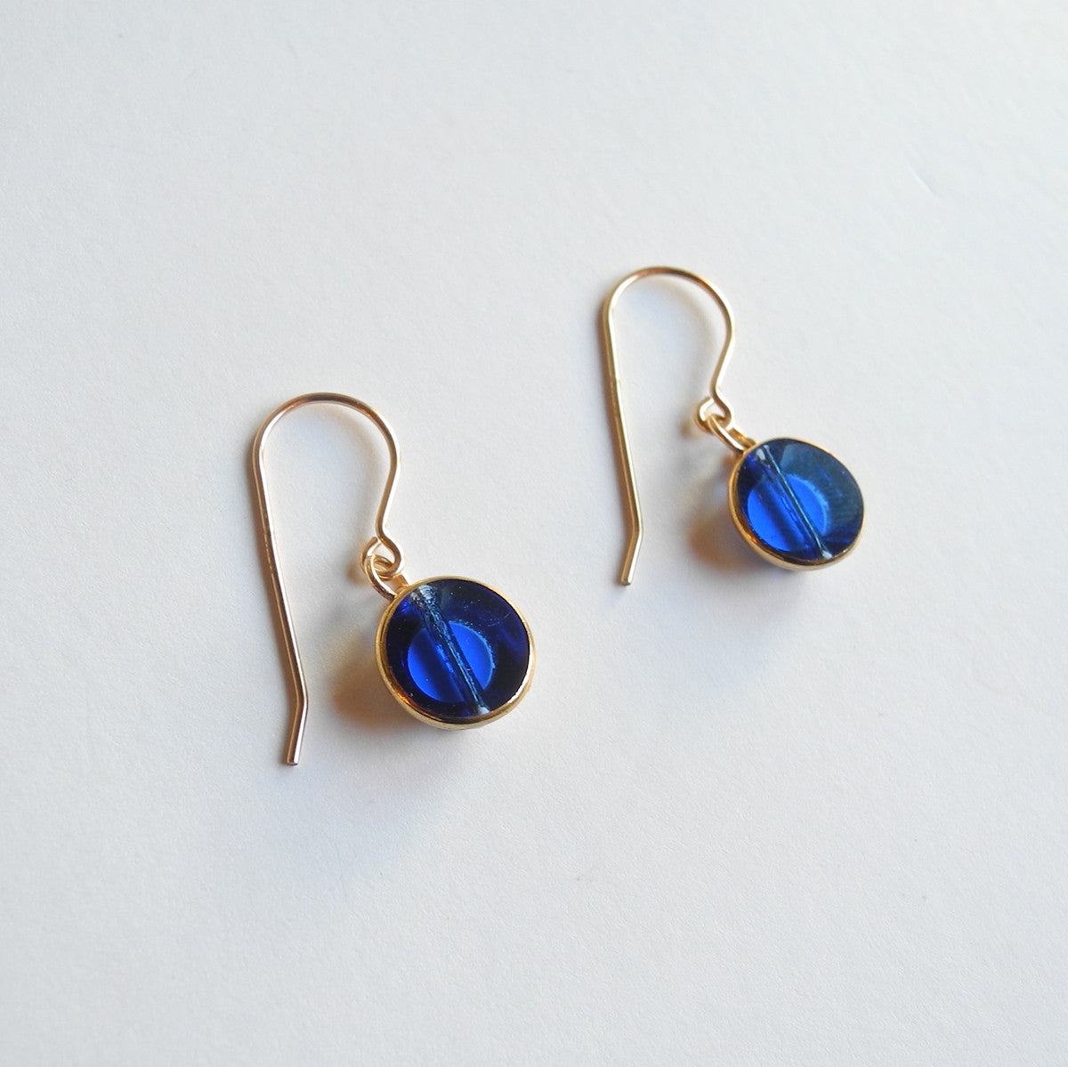 Blue Circle Drop Earrings, Earrings, I. Ronni Kappos, Collyer&#39;s Mansion - Collyer&#39;s Mansion