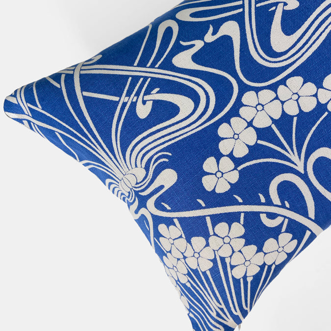 Ianthe Bloom Lapis Lumbar Pillow