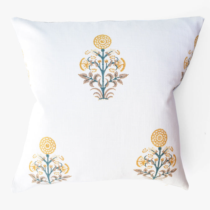 Gold Kusum Pillow, square