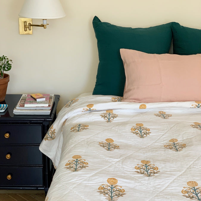 Linen Euro Pillowcase in Vintage Green