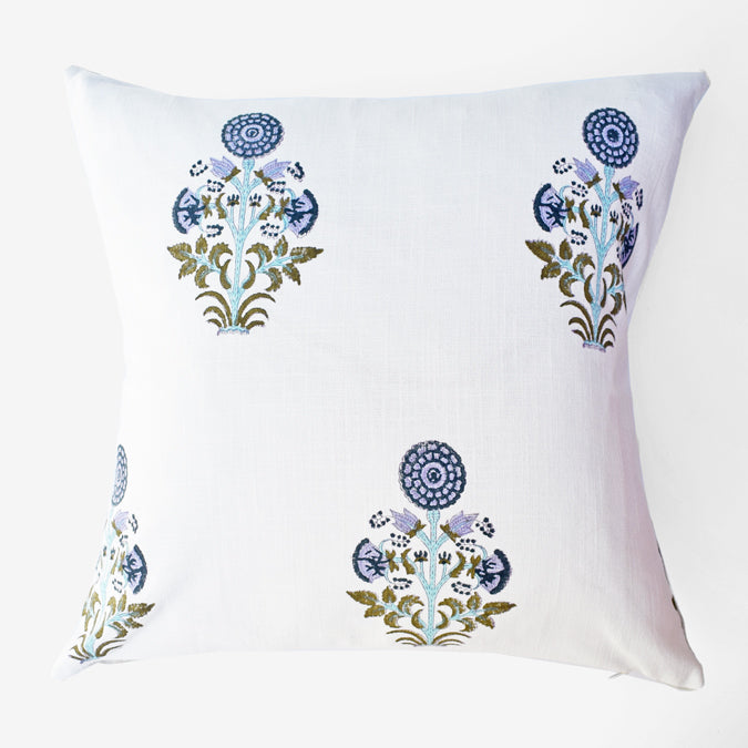 Periwinkle Kusum Pillow, square