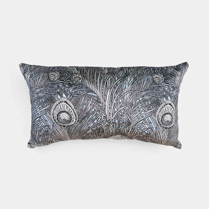 Hera Vintage Pewter Pillow, lumbar