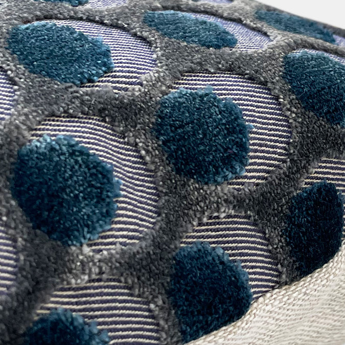 Ottoman Spot Lapis Velvet Lumbar Pillow