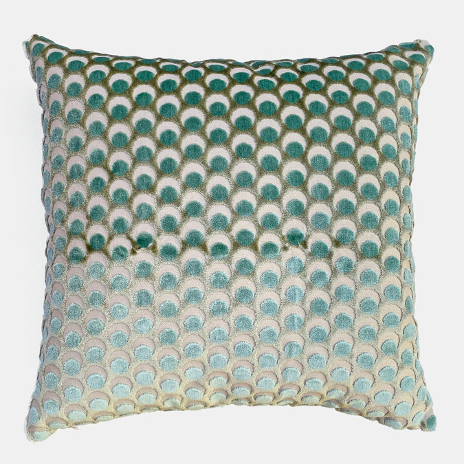 Ottoman Spot Lichen Velvet Square Pillow
