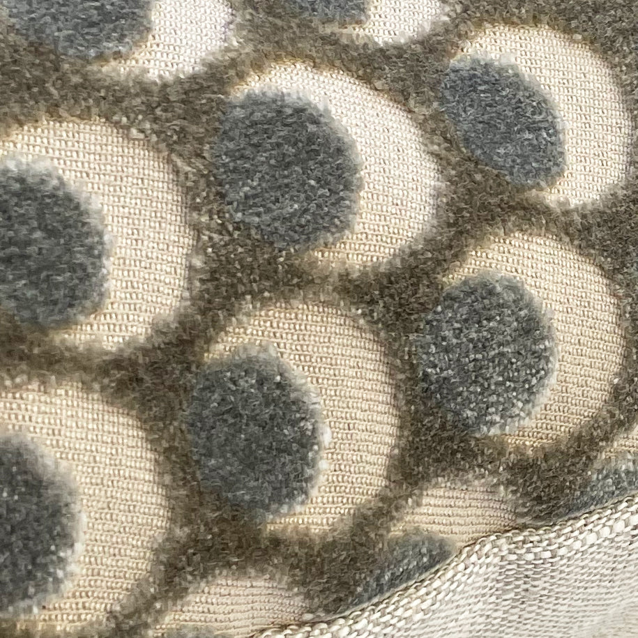 Ottoman Spot Pewter Velvet Square Pillow