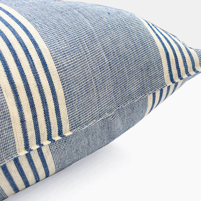 Light Blue Stripe Lumbar Pillow