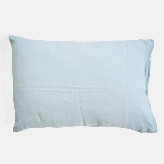 Linen Standard Pillowcase in Pale Blue