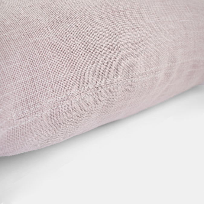 Old Rose Belgian Linen Lumbar Pillow