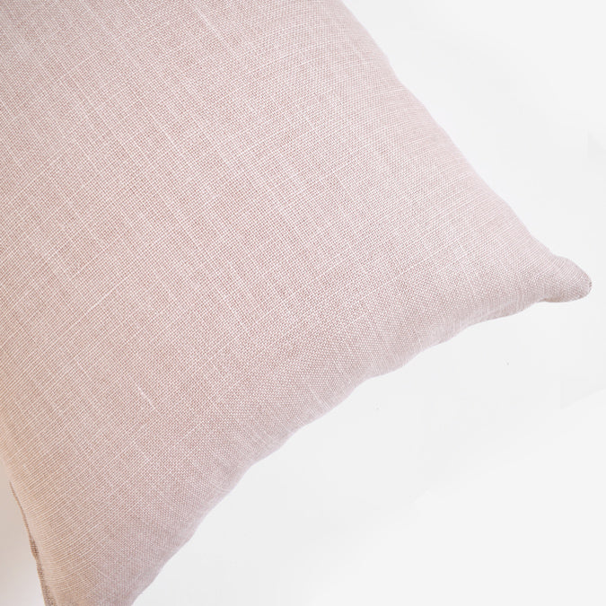 Old Rose Belgian Linen Pillow, square