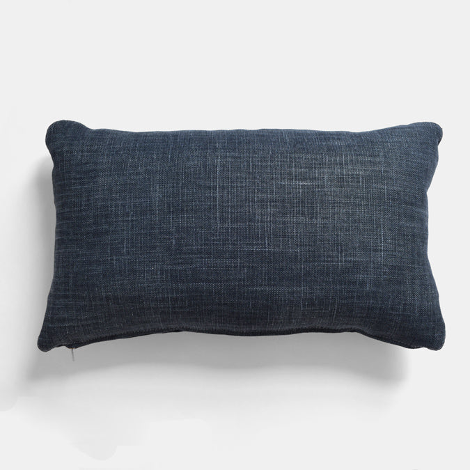 Farrow Indigo Belgian Linen Pillow, lumbar