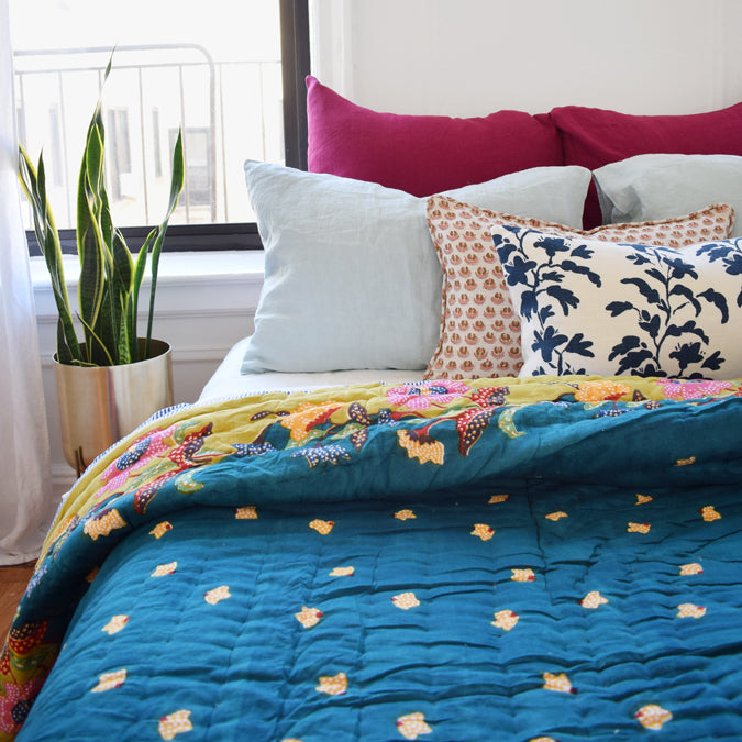 Linen Standard Pillowcase in Pale Blue