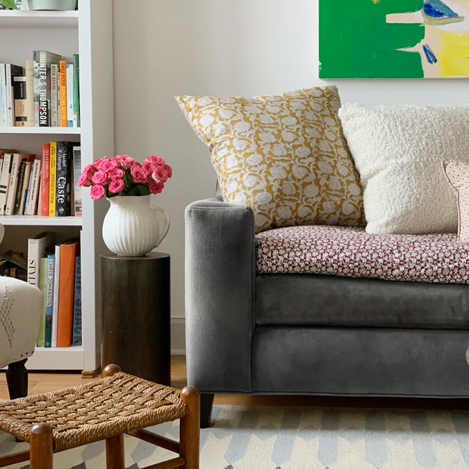 Marbella Saffron Square Pillow