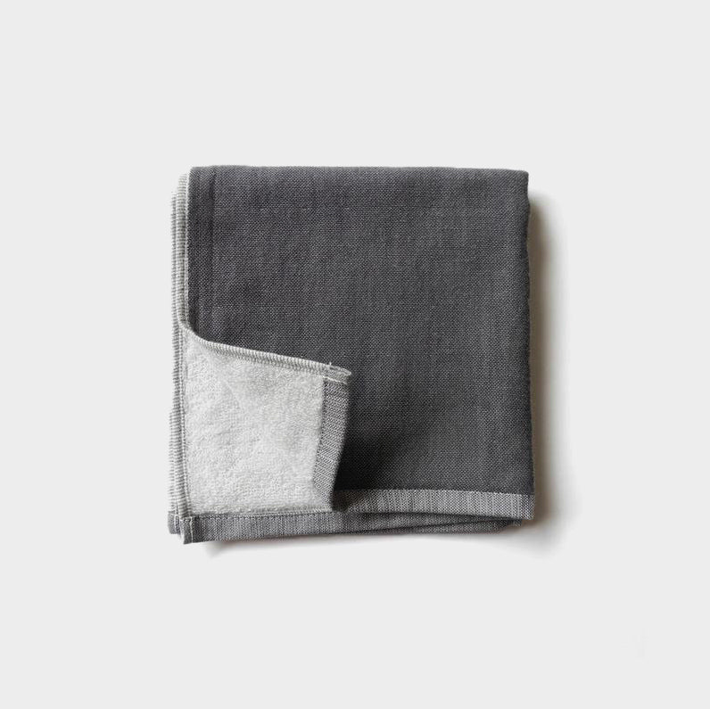 Washcloth in Charcoal Chambray