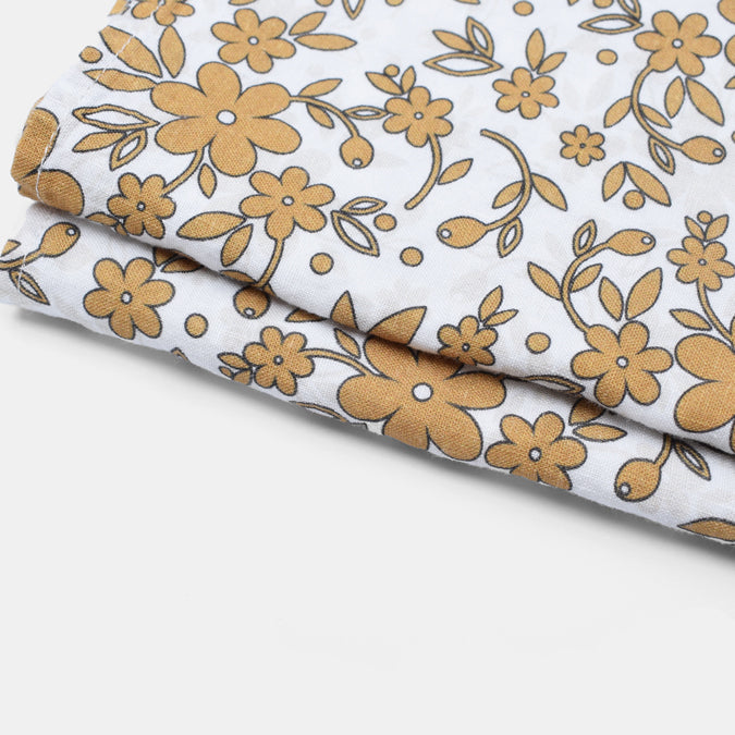 Linen Napkin, mustard flower