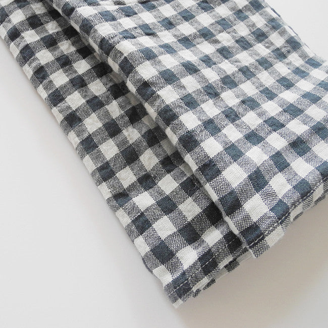 Linen Napkin, anthracite gingham, Napkin, Linge Particulier, Collyer's Mansion - Collyer's Mansion