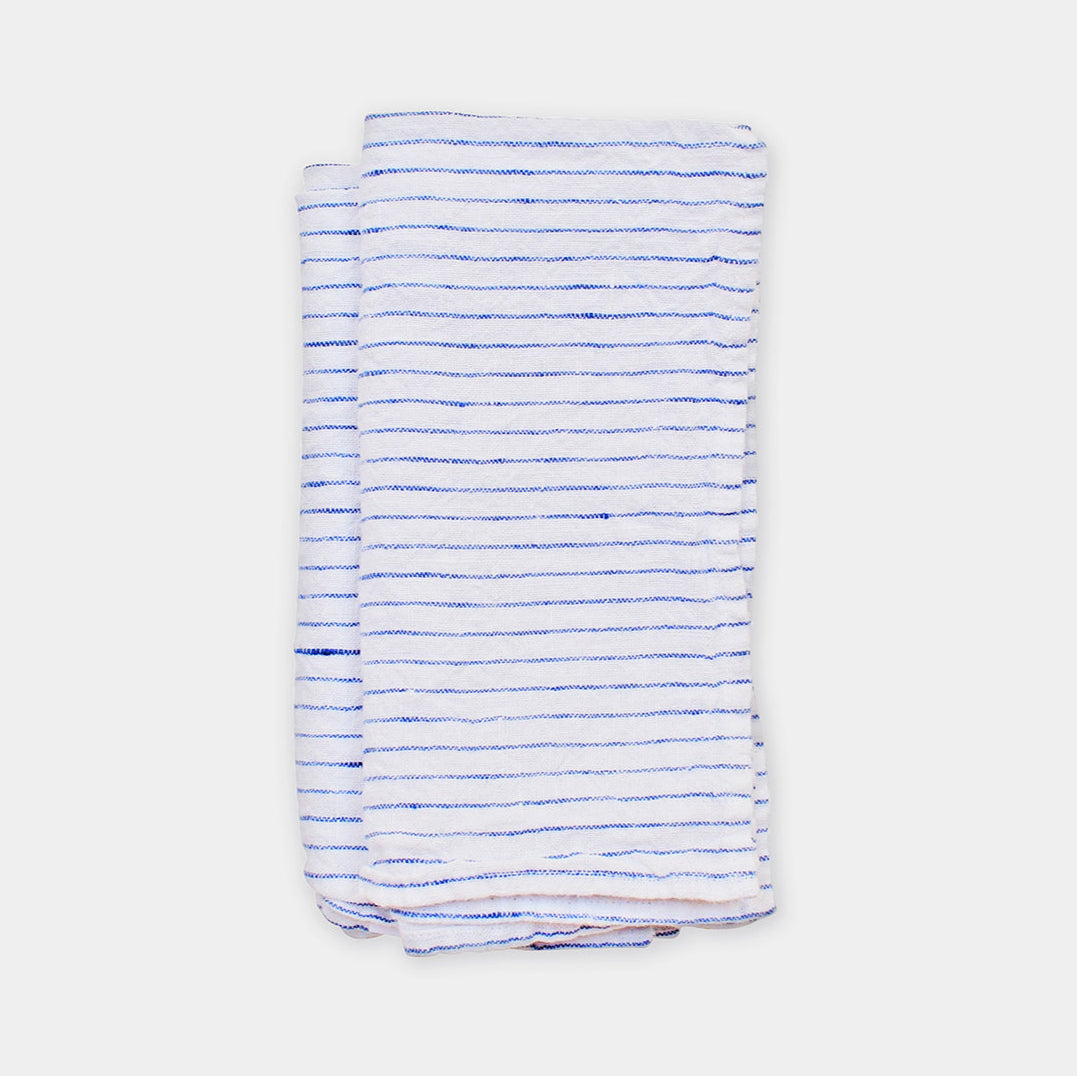 Linen Napkin in Atlantic Blue Stripe