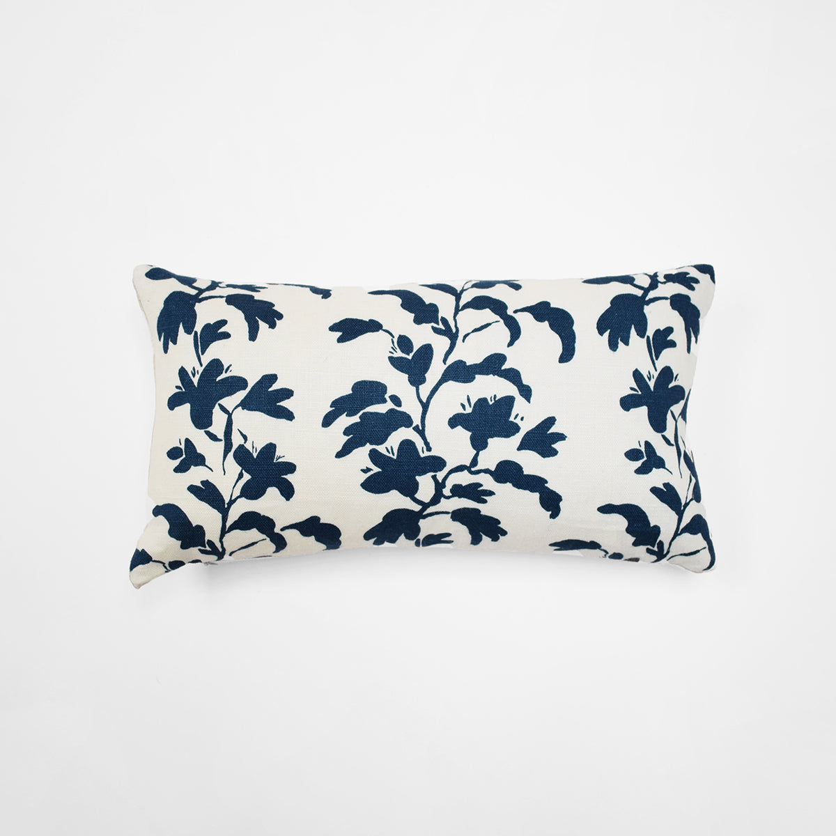 Navy Vine Lumbar Pillow