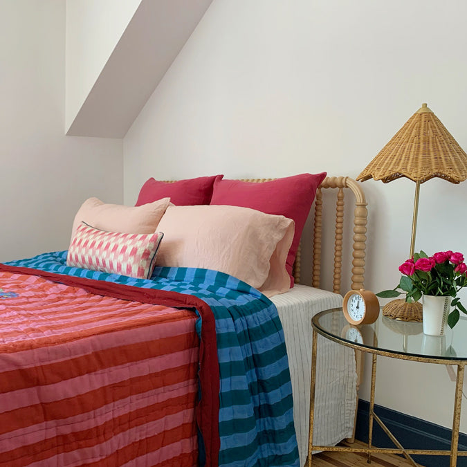 Linen Standard Pillowcase in Pale Pink