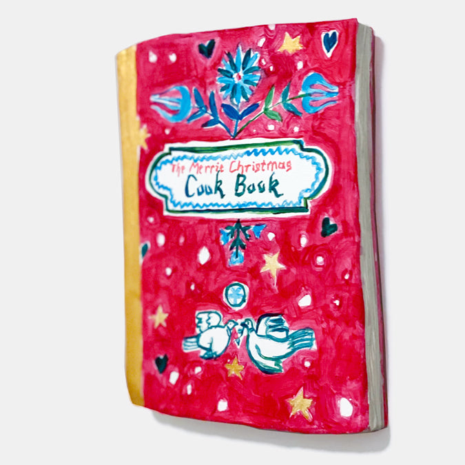 Red Cookbook Wall Art by The Clay Brush