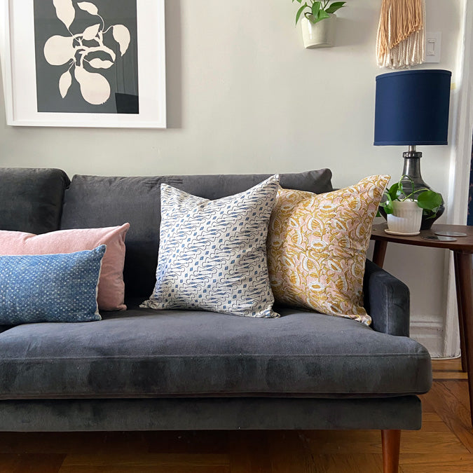 Sanibel Dahlia Velvet Lumbar Pillow
