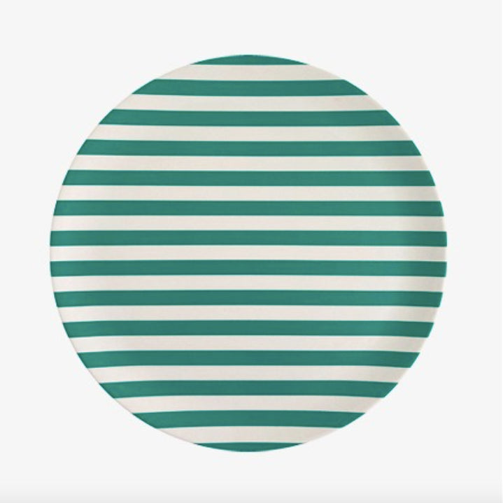 Green Stripe Plate, large