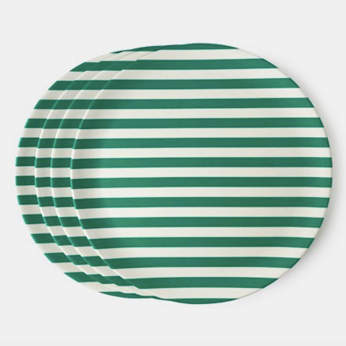 Green Stripe Plate, large