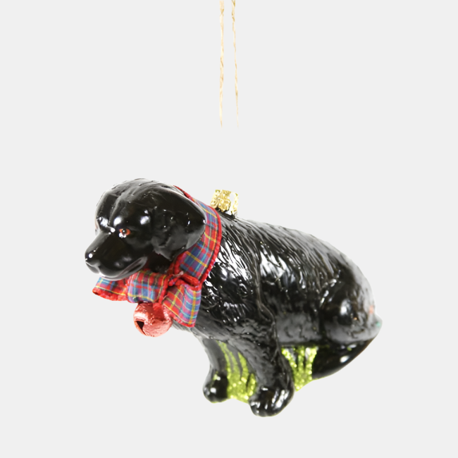 Festive Black Lab Ornament