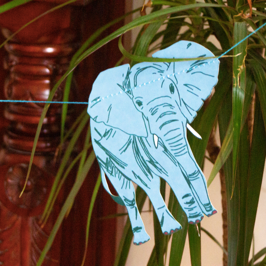 Paper on sale elephant garland