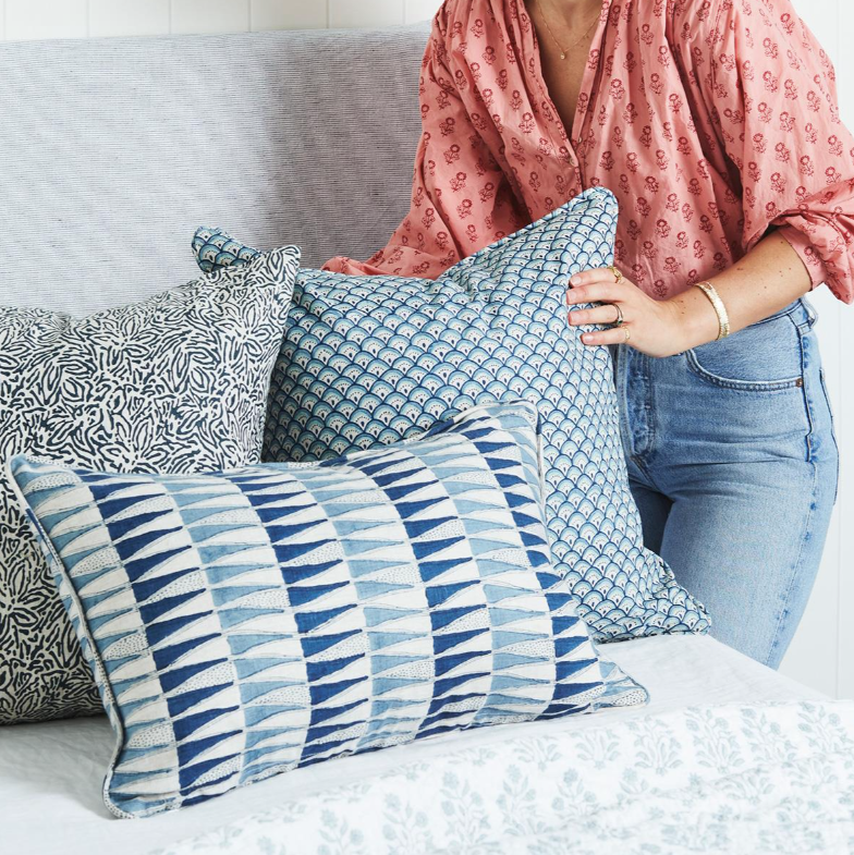 Amalfi Teal Square Pillow