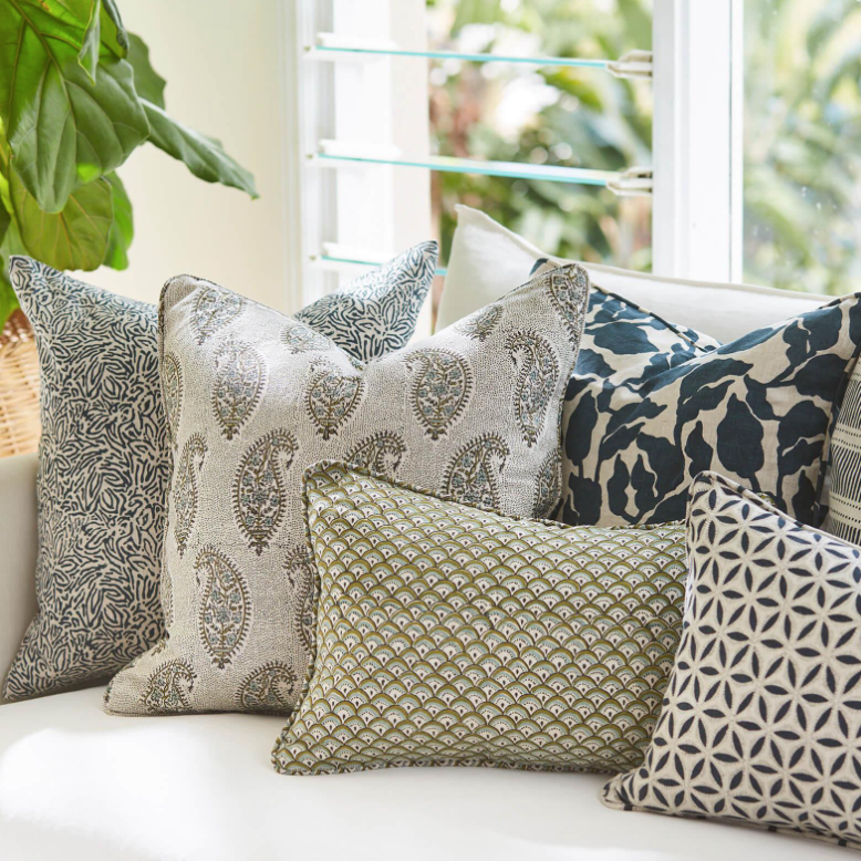 Amalfi Teal Square Pillow