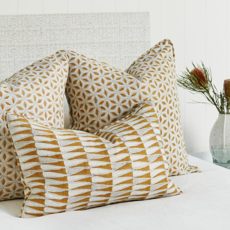 Hanami Saffron Square Pillow