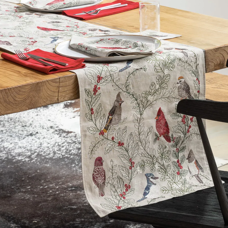 Winter Birds Table Runner