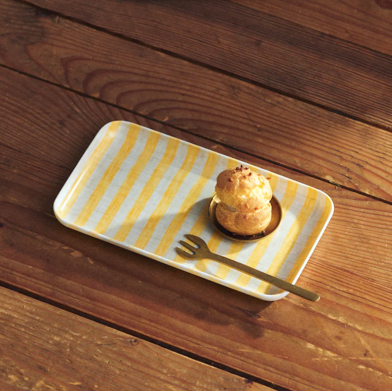 Yellow Stripe Henry Tray