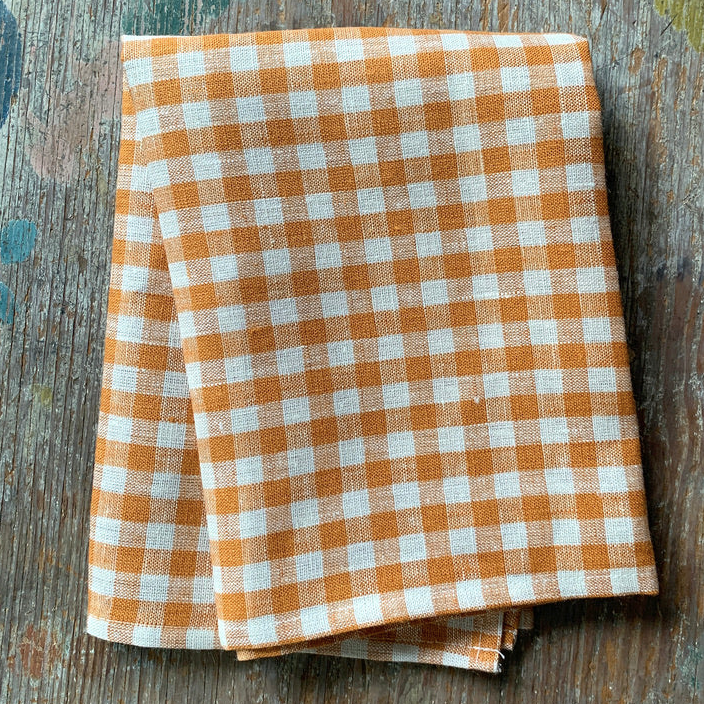 Ocher Gingham Rachael Kitchen Cloth