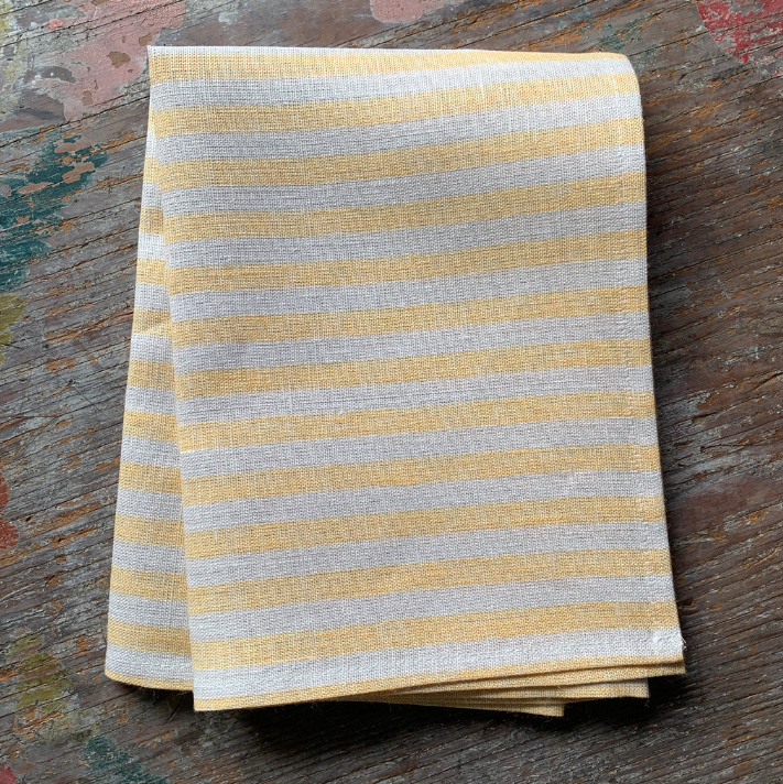 Yellow Stripe Henry Kitchen Cloth