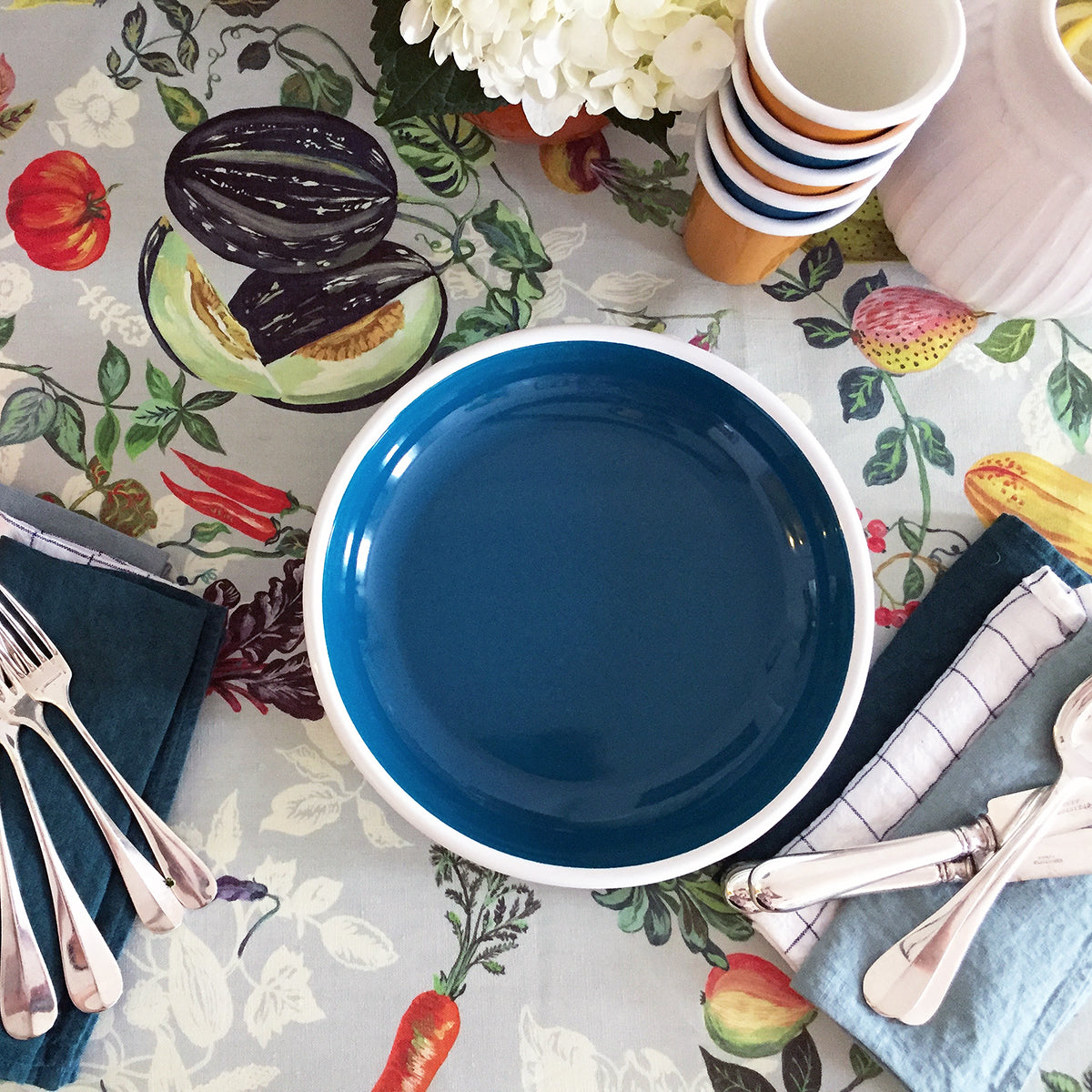 Linen Napkin in Scandinavian Blue