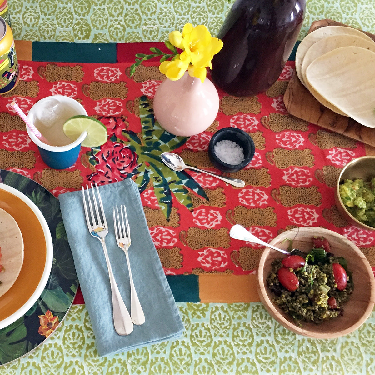 Linen Napkin in Scandinavian Blue