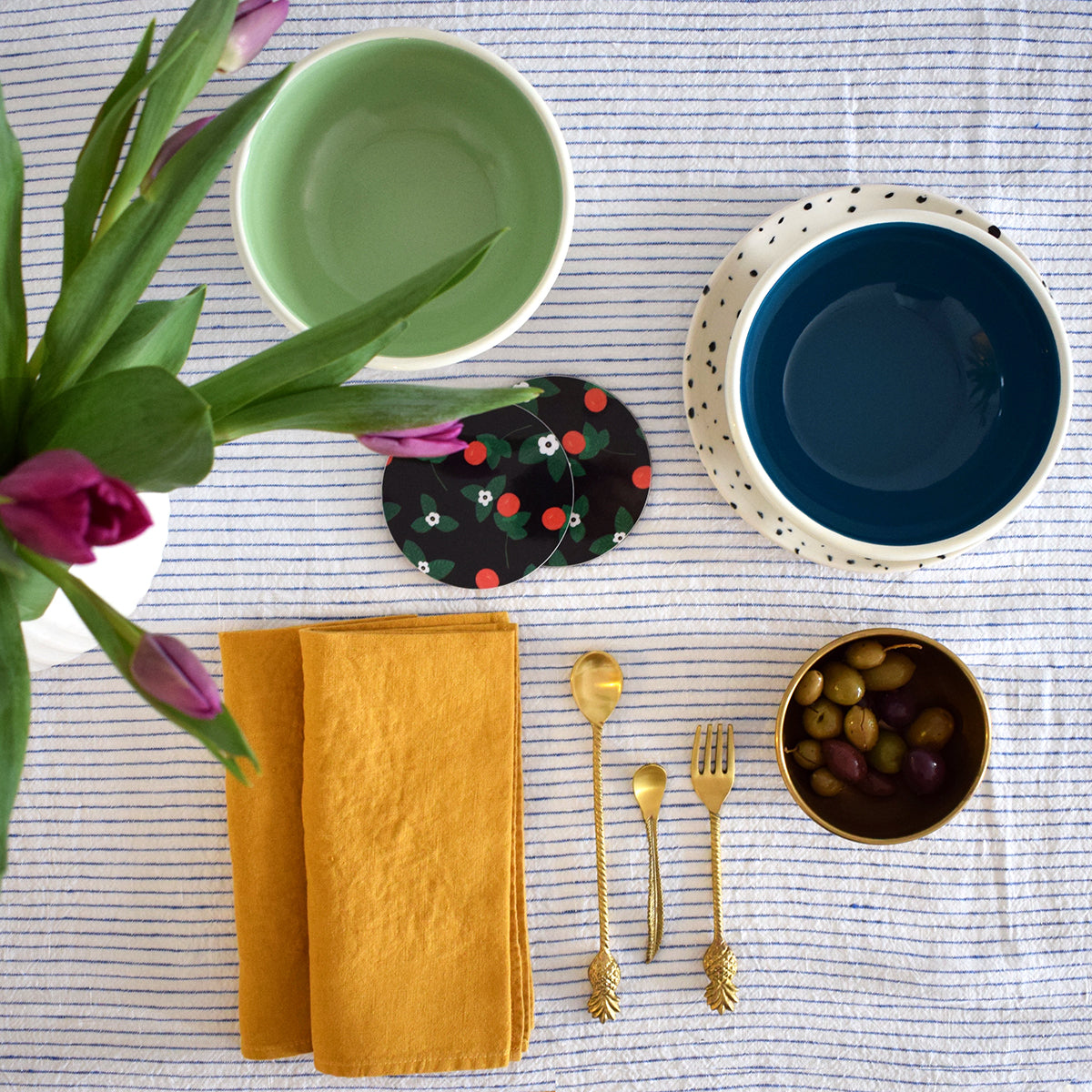 Linen Napkin, honey, Napkin, Linge Particulier, Collyer's Mansion - Collyer's Mansion