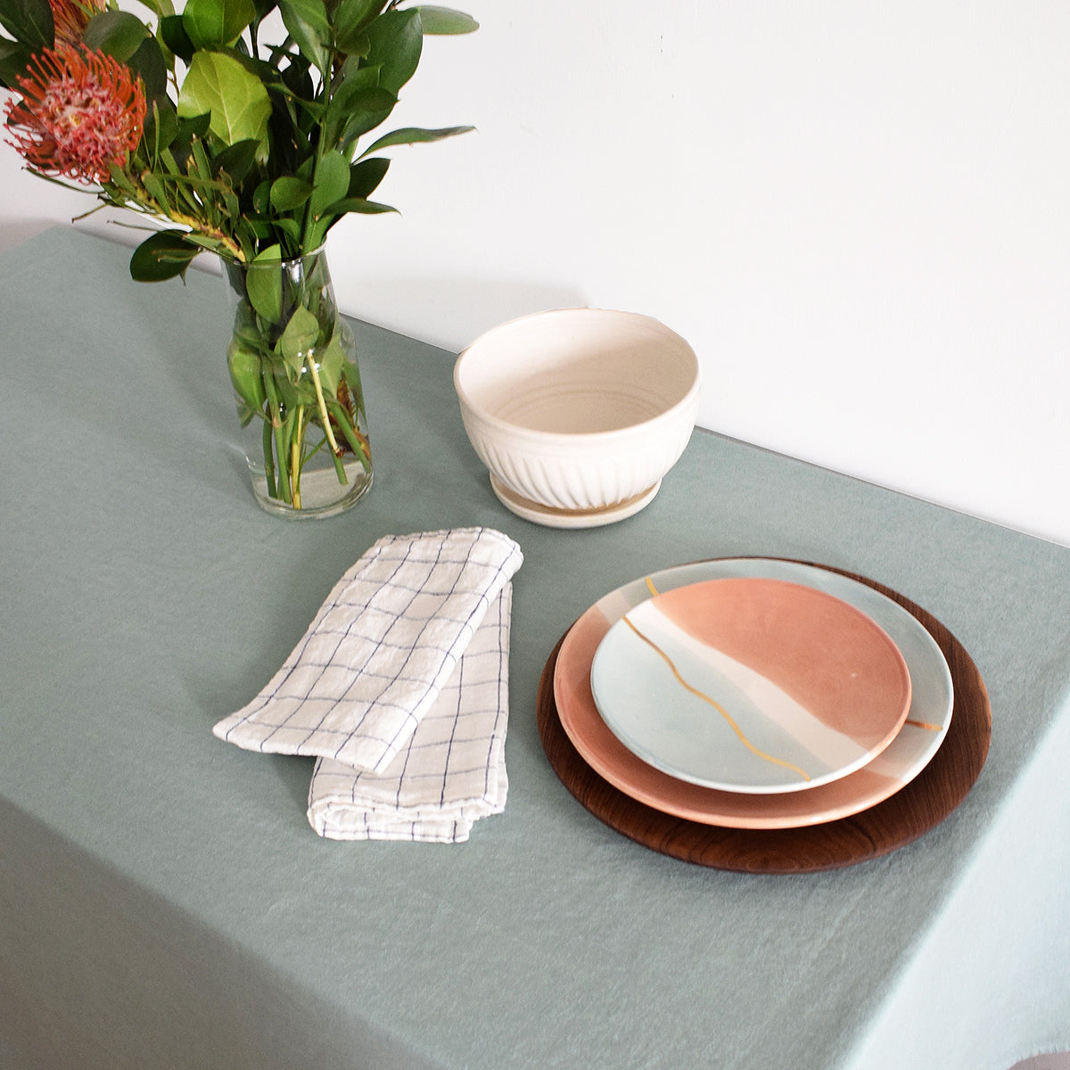 Linen Tablecloth in Sage