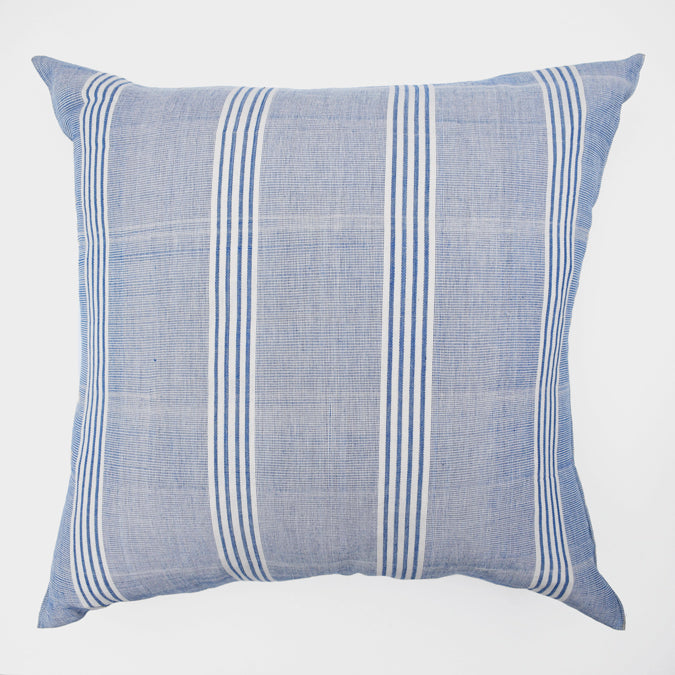 Light blue striped pillow hot sale