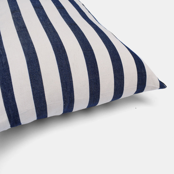 Tensira Blue Stripe Lumbar Throw Pillow at Collyer's Mansion