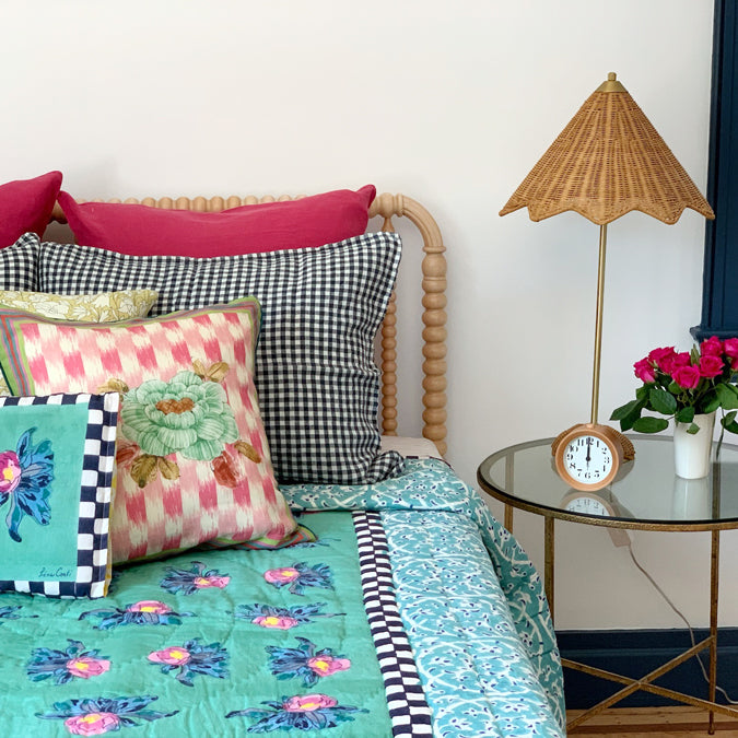 Linen Standard Pillowcase in Anthracite Gingham