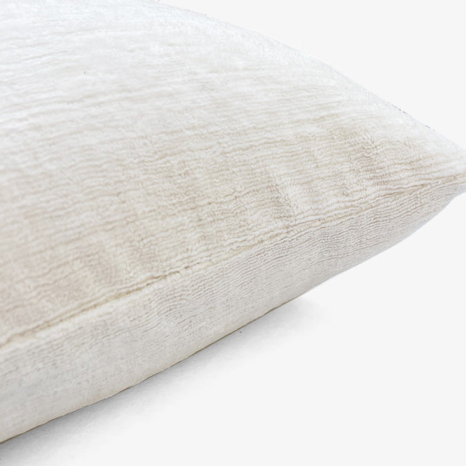 Umbria Ivory Velvet Lumbar Pillow