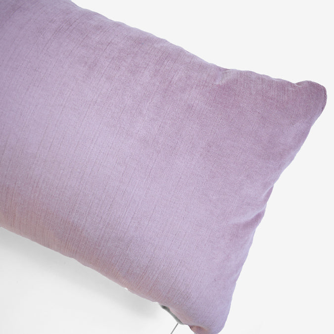 McKenzie Lilac Velvet Pillow, lumbar