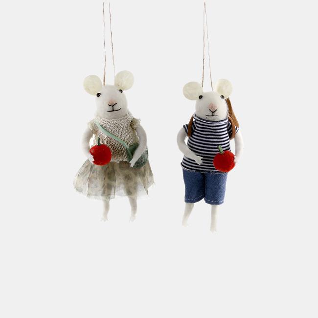 Schoolhouse Mouse Ornament: Assorted