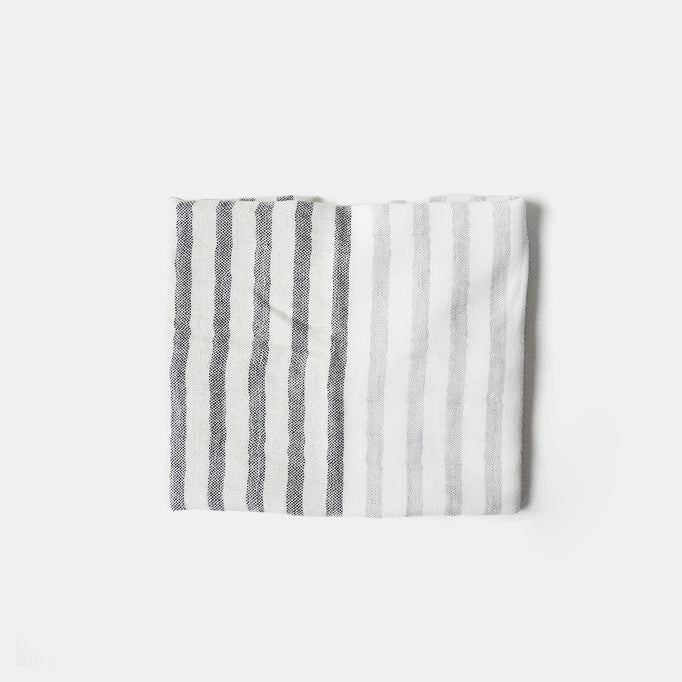 Two Tone Washcloth in Charcoal Stripe