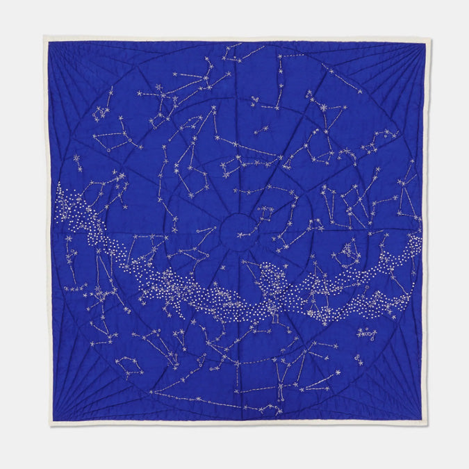 Cobalt Constellation Baby Quilt