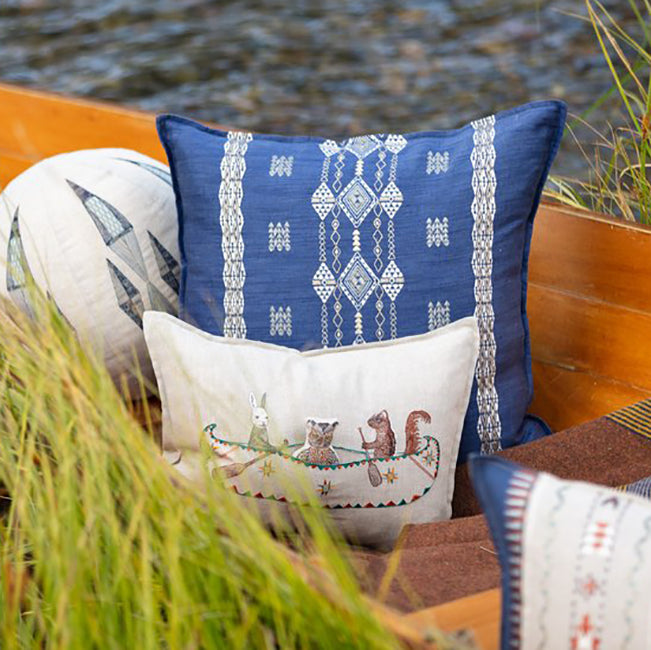 Berber Indigo Pillow, square