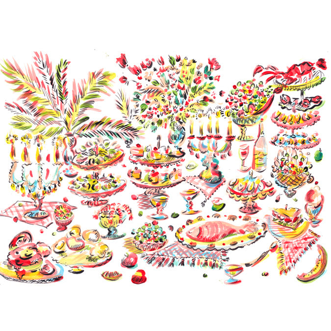 Rose Colored Feast by Pauline de Roussy de Sales